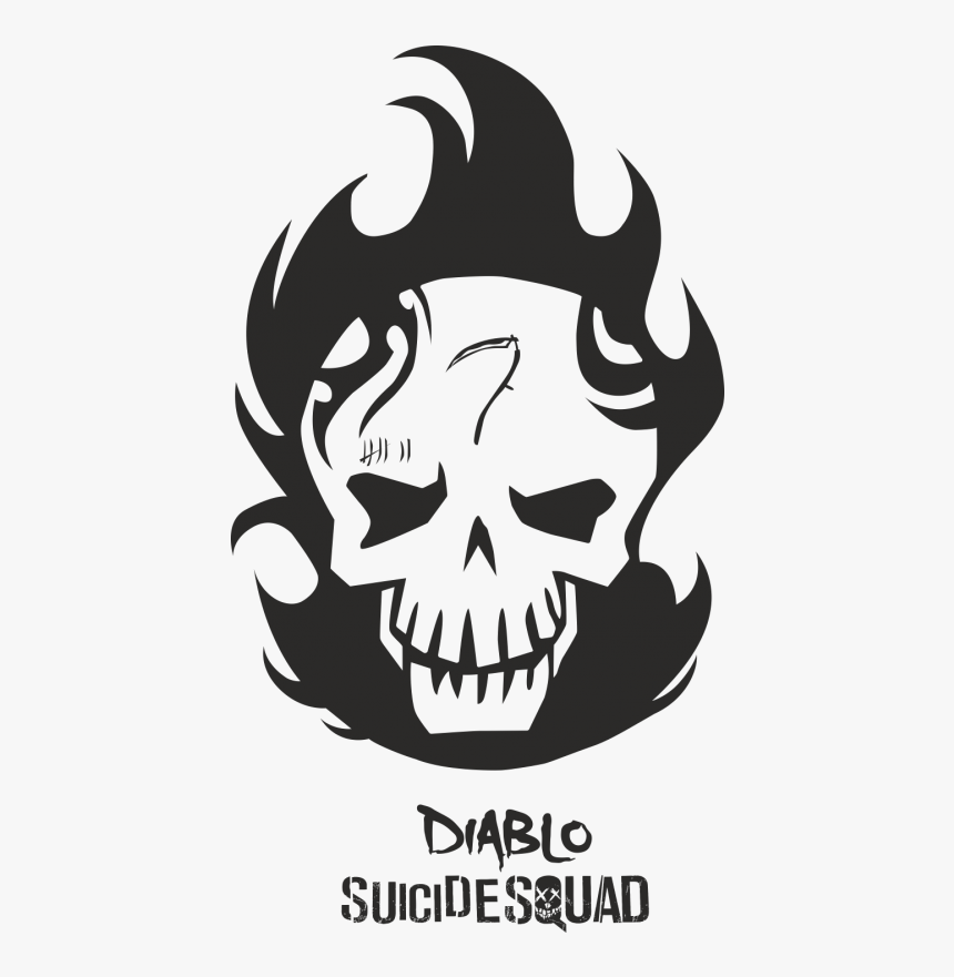 El Diablo Harley Quinn Batman Diablo Iii Drawing - Suicide Squad Diablo Logo, HD Png Download, Free Download