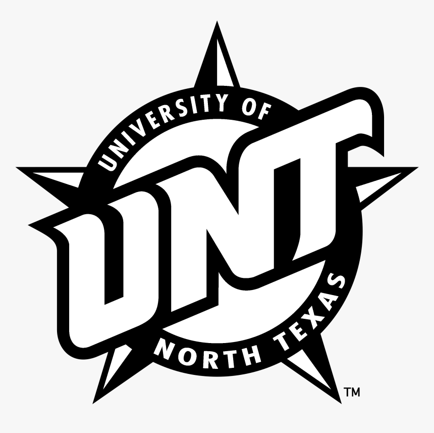 Unt Mean Green Logo Black And White - University Of North Texas, HD Png Download, Free Download