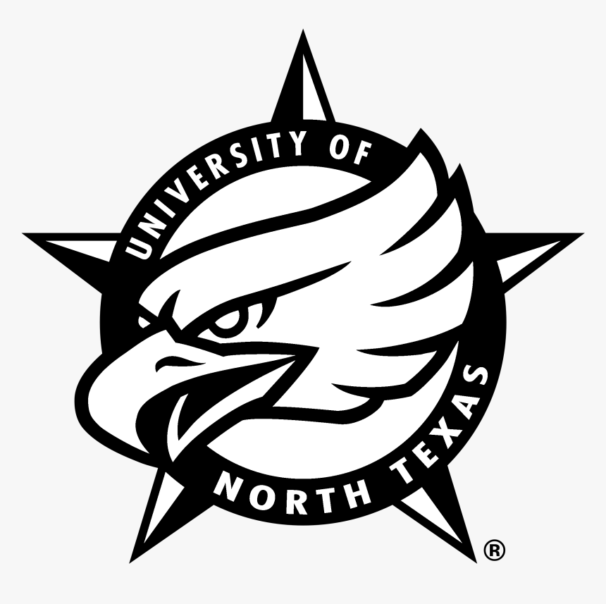 Unt Mean Green Logo Black And White - University Of North Texas Old Logo, HD Png Download, Free Download