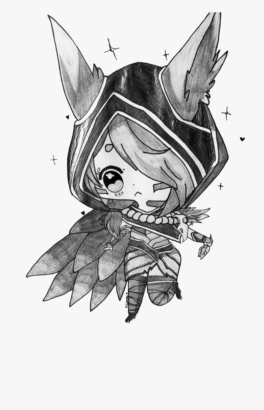 Chibi Xayah By Eiriyuki1 - Cartoon, HD Png Download, Free Download
