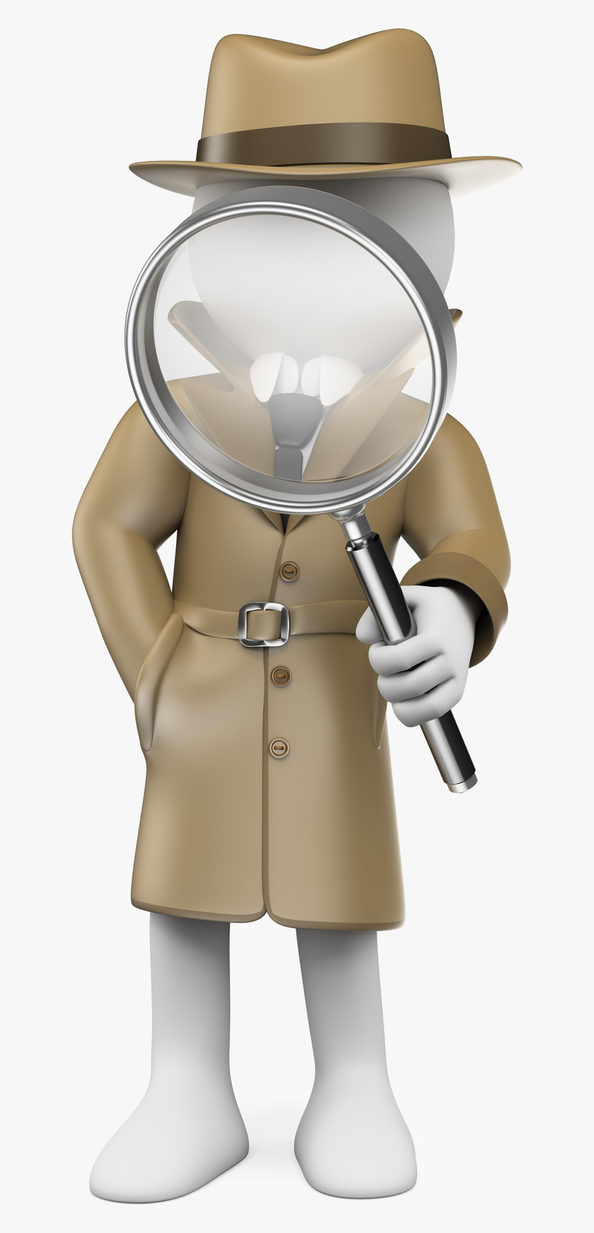 Detective - Investigator With Magnifying Glass, HD Png Download, Free Download