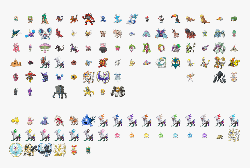 Pokemon Generation 7 Sprites, HD Png Download, Free Download