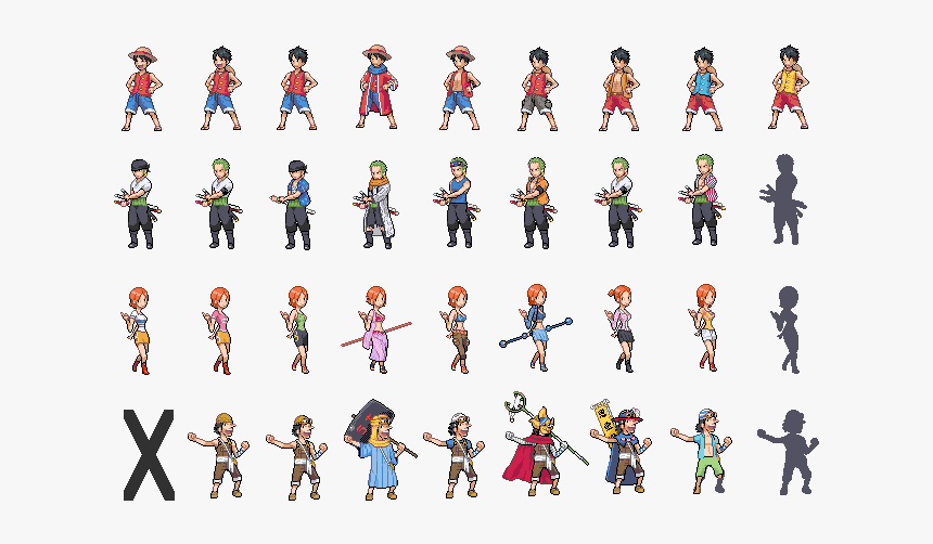 One Piece Trainers - One Piece Pokemon Trainer Sprite, HD Png Download, Free Download