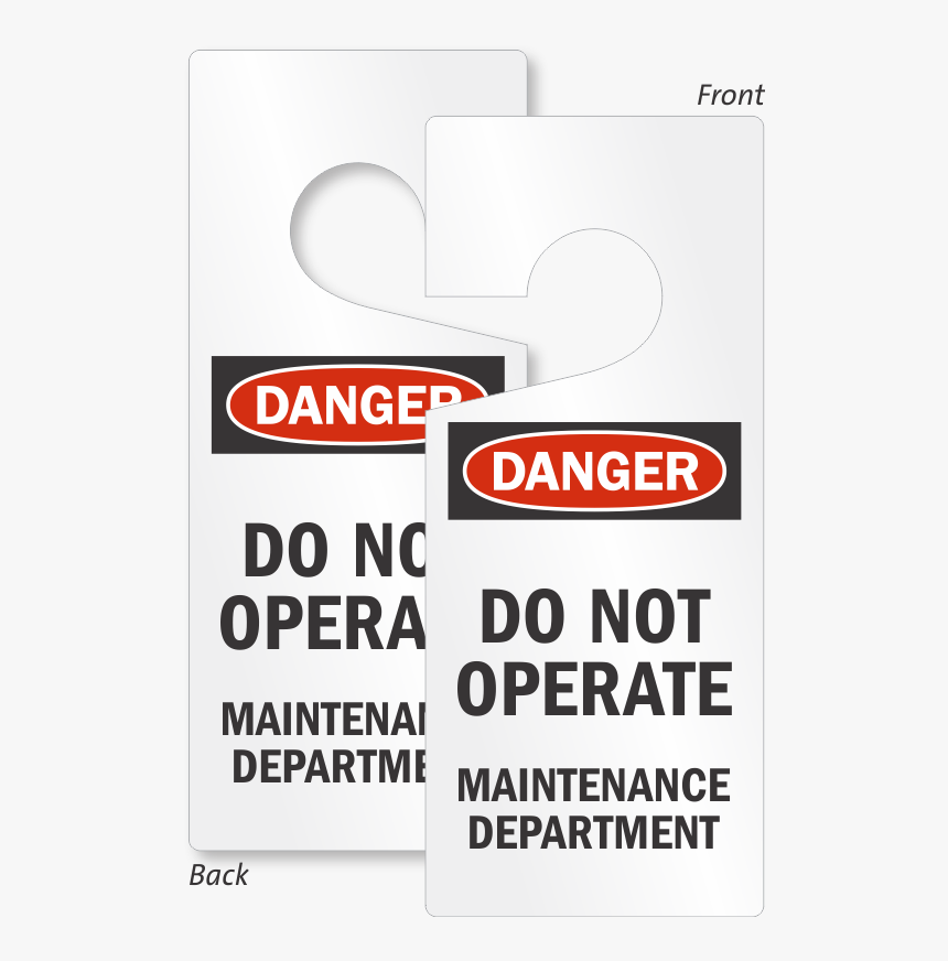 Caution Maintenance Department Lockout Door Hanger - Poster, HD Png Download, Free Download