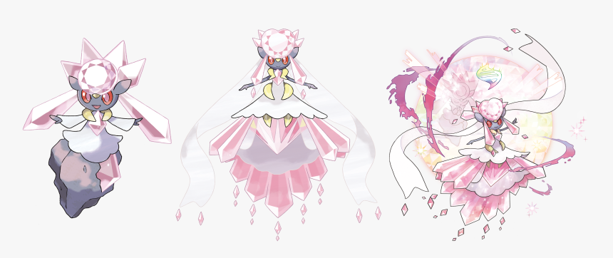 3667 X 1373 Hiddenlevelad - Pokemon Mega Evolution Diancie, HD Png Download, Free Download