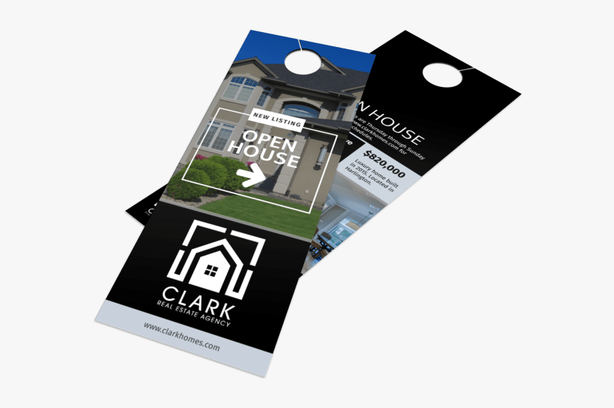 Real Estate Open House Door Hanger Template Preview - Open House Door Hanger, HD Png Download, Free Download
