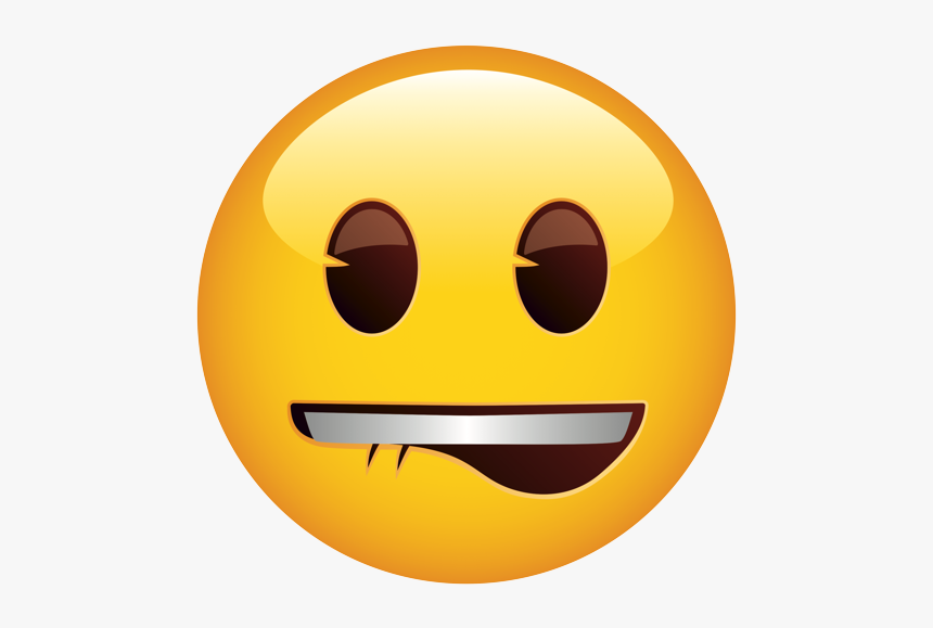 Lip Bite Emoji Png, Transparent Png - kindpng