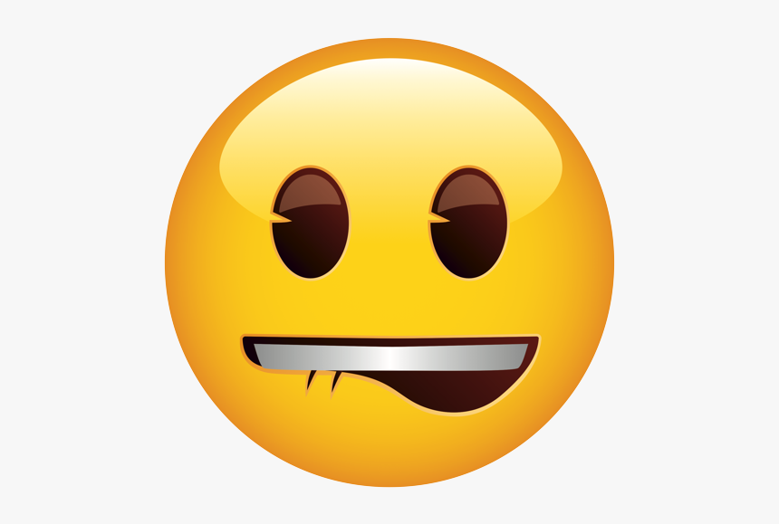 Lip Bite Emoji Png, Transparent Png, Free Download