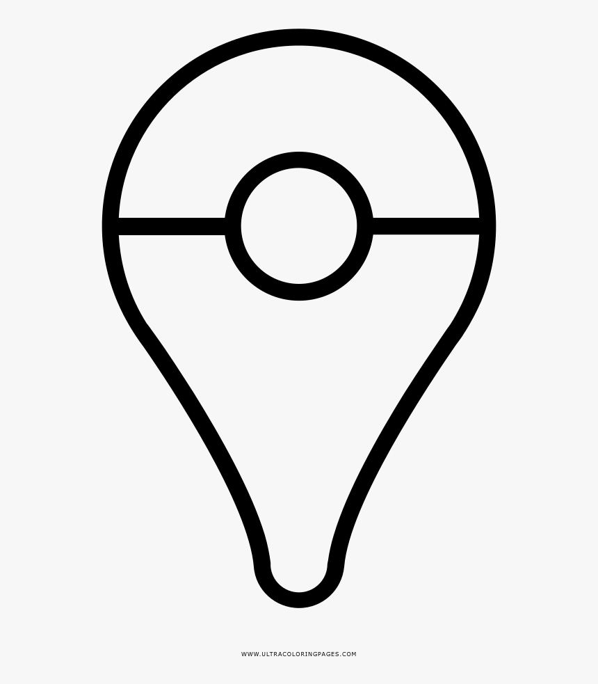 Pokestop Coloring Page - Pokeball Png, Transparent Png, Free Download