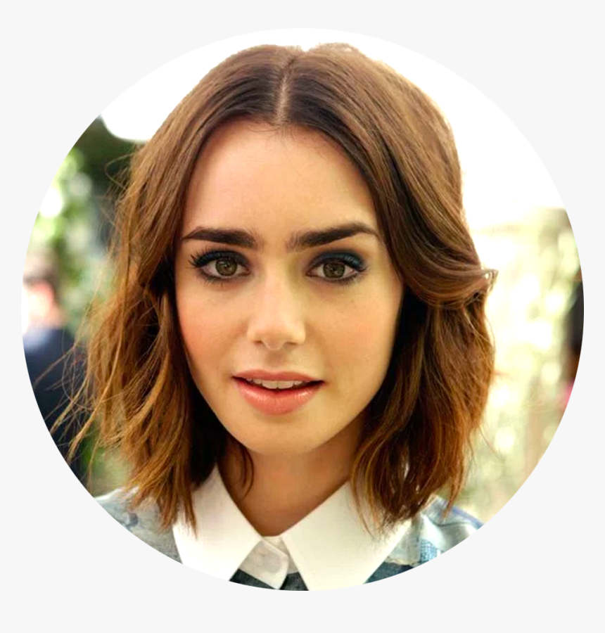 Lily - Lily Collins Bob Haircut, HD Png Download, Free Download