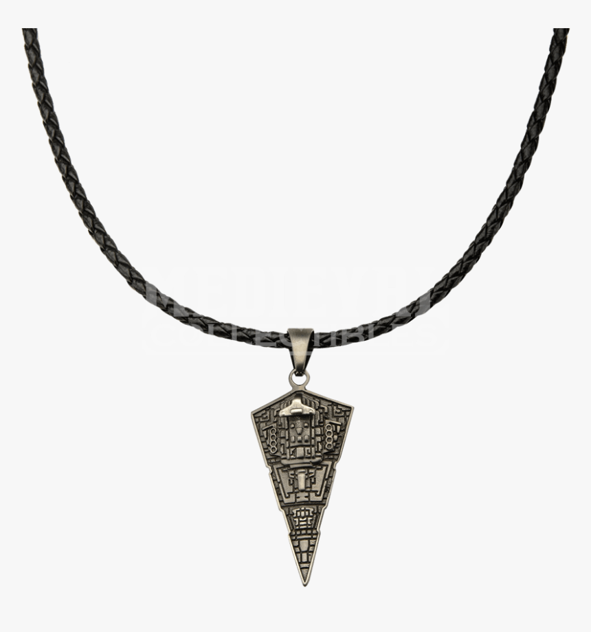 Star Wars Necklace Star Destroyer Pendant With Leather - Locket, HD Png Download, Free Download