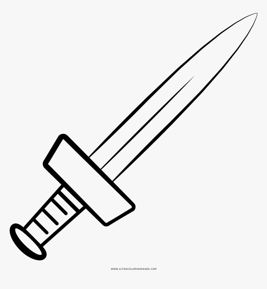 Short Sword Coloring Page - Black Icon Short Sword, HD Png Download, Free Download