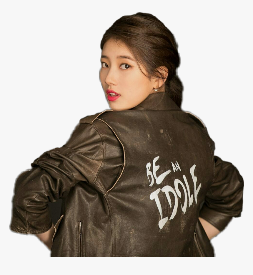 #suzy #baesuzy #suzybae #kpop #seul - Leather Jacket, HD Png Download, Free Download