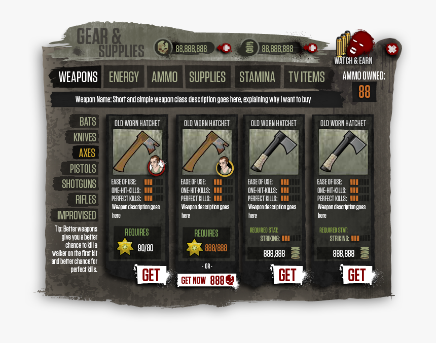 Walkingdead03 - Walking Dead Game Ui, HD Png Download, Free Download