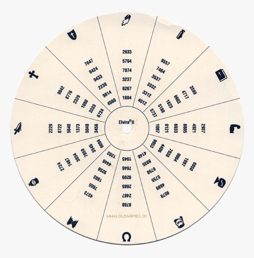 Elvira 2 Code Wheel, HD Png Download, Free Download