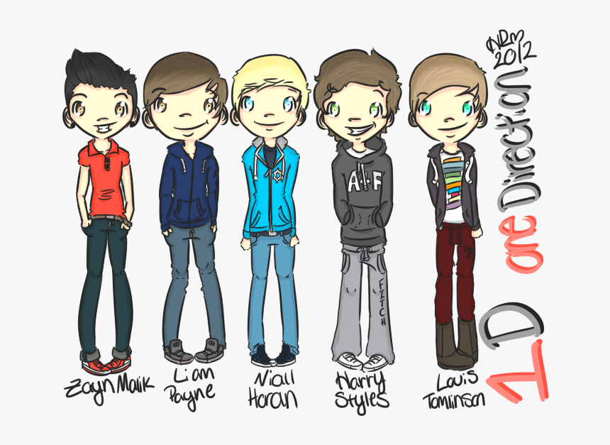 One Direction Cartoon One Direction Fan Art - Cartoon, HD Png Download, Free Download