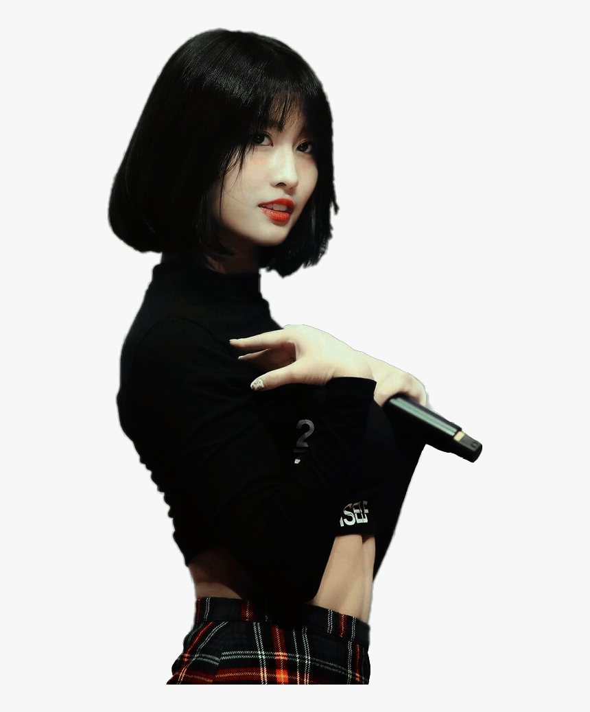 #twicemomo #momotwice #twice #momo #black #red #blackhair - Twice Momo Black Hair, HD Png Download, Free Download