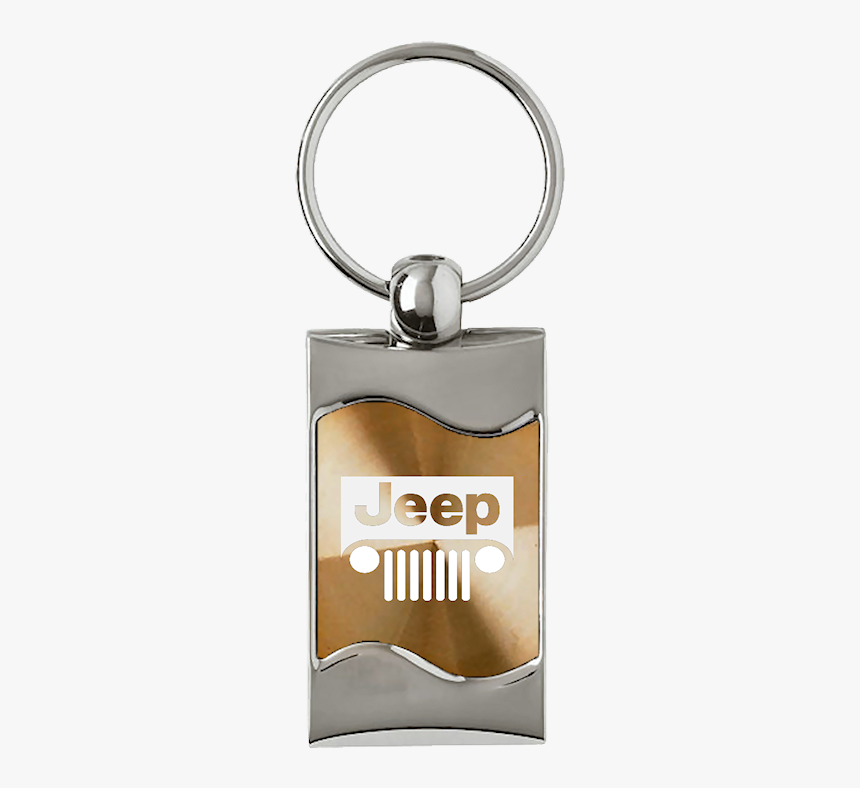 Au-tomotive Gold Jeep Grill Rectangular Wave Gold Key - Keychain, HD Png Download, Free Download