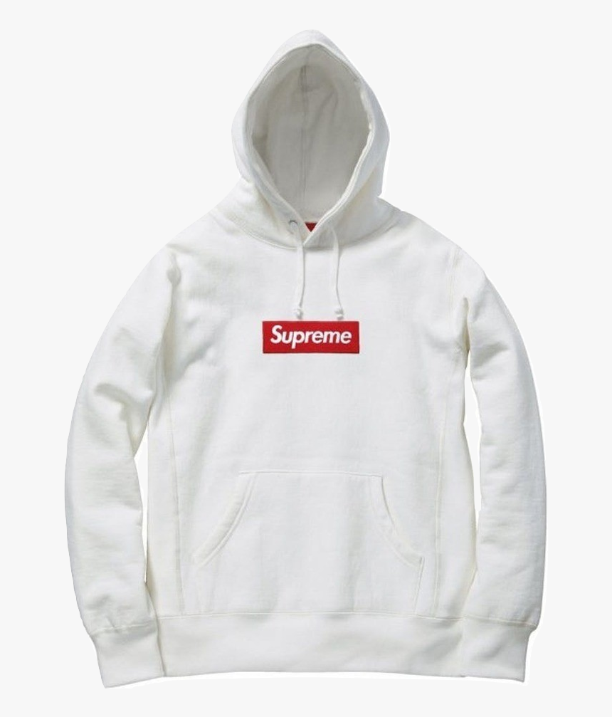 Plain White Supreme Hoodie, HD Png Download, Free Download