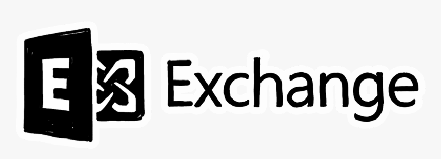 Microsoft Exchange Black And White, HD Png Download, Free Download