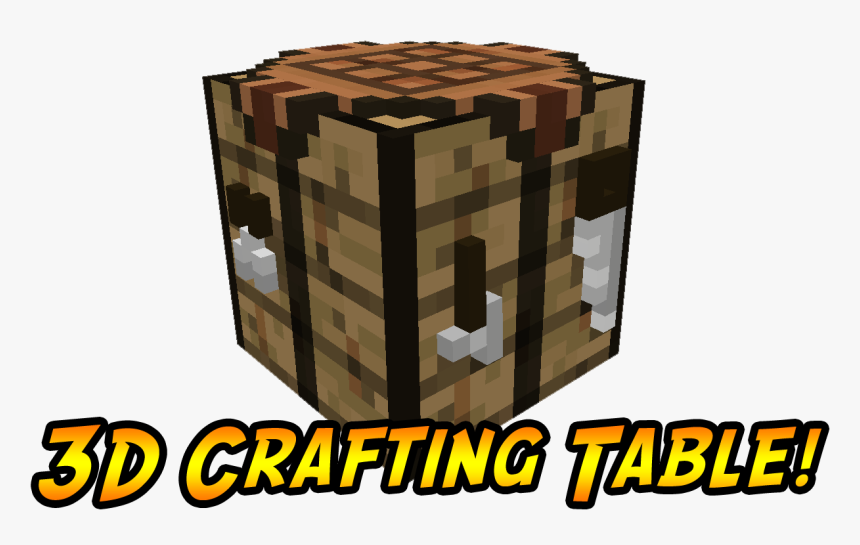 Xb7r2in - Minecraft 3d Crafting Table, HD Png Download, Free Download