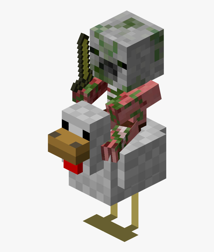 Pigman Jockey Oficjalna Minecraft Wiki Polska - Minecraft Png Chicken, Transparent Png, Free Download