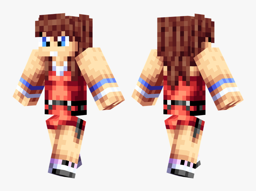 Minecraft Kingdom Hearts 3 Kairi Skin , Png Download - Tartan, Transparent Png, Free Download