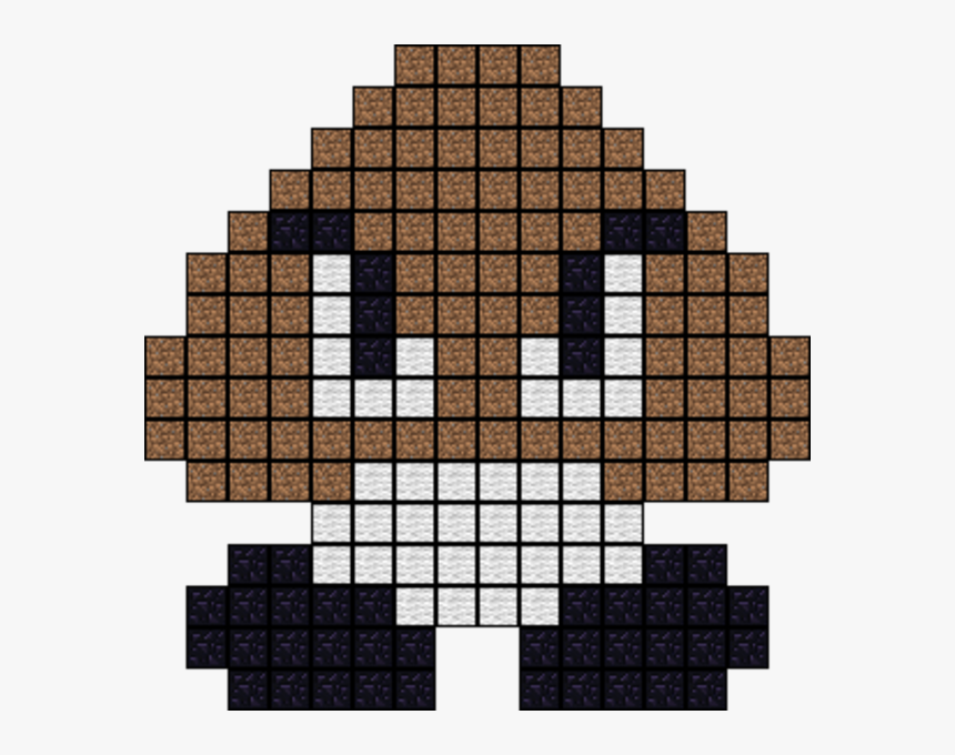 Pocket Edition Pattern Design - Minecraft Pixel Art Goomba, HD Png Download...