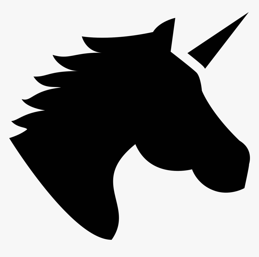 Clipart Royalty Free Download Unicorn Icon Free Download - Black Unicorn Head Png, Transparent Png, Free Download