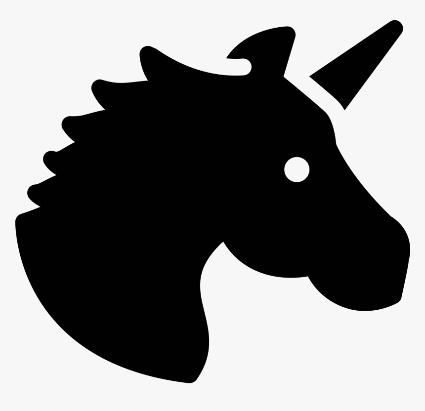 Unicorn Filled Icon - Black And White Unicorn Icon, HD Png Download, Free Download