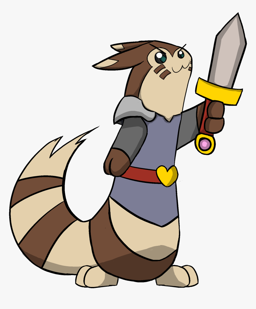 Furret Knight - Furret With A Sword, HD Png Download, Free Download