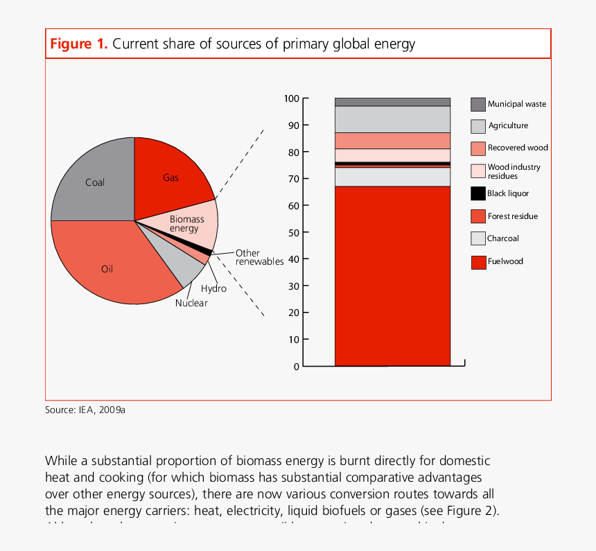 Current Share Of Sources Of Primary Global Energy   - Wilayah Persebaran Energi Biofuel, HD Png Download, Free Download