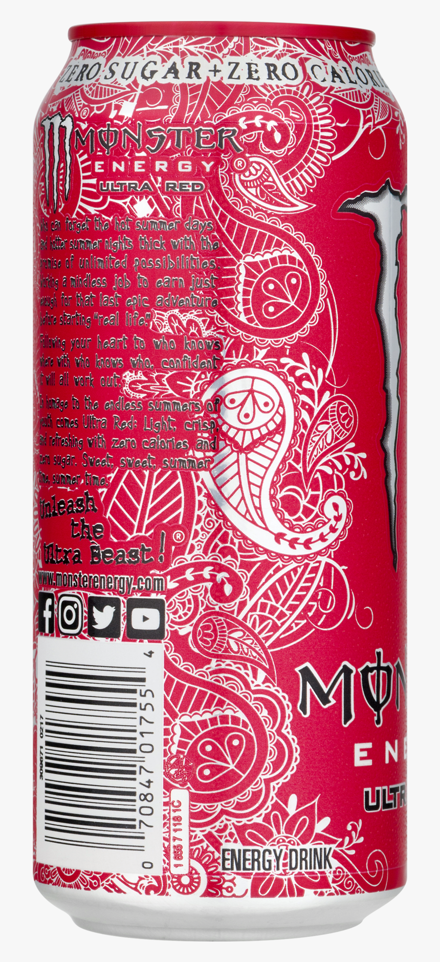 Monster Energy Red Ultra Back, HD Png Download, Free Download