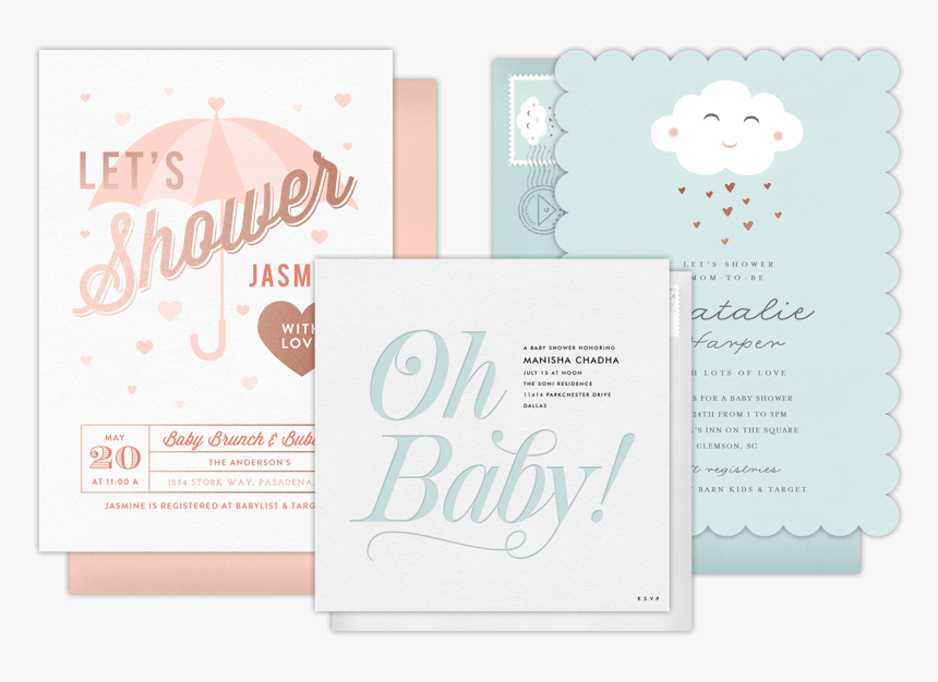 Baby Shower Invitations - Paper, HD Png Download, Free Download