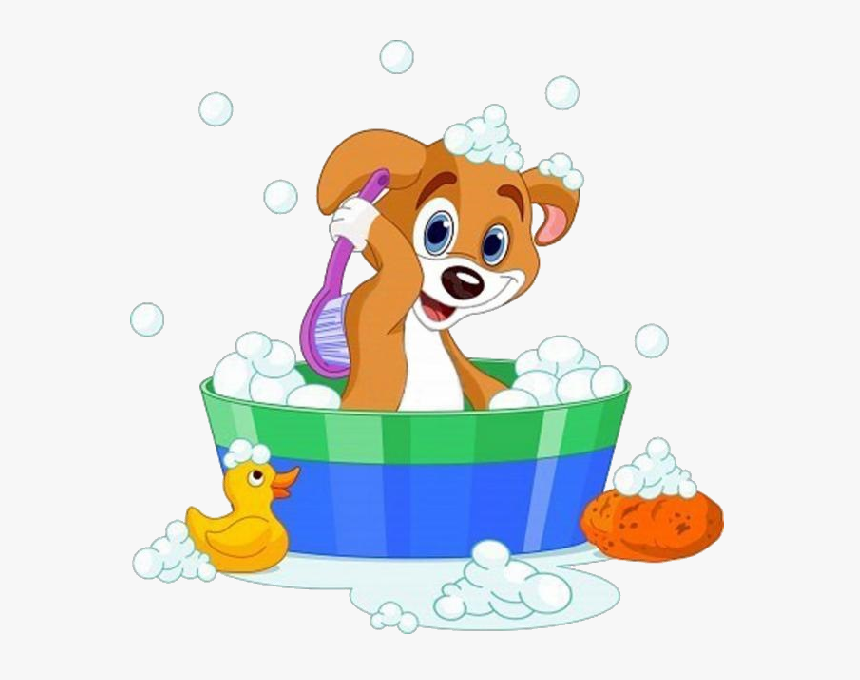 Brush And Bath - Dog In Bathtub Png, Transparent Png, Free Download