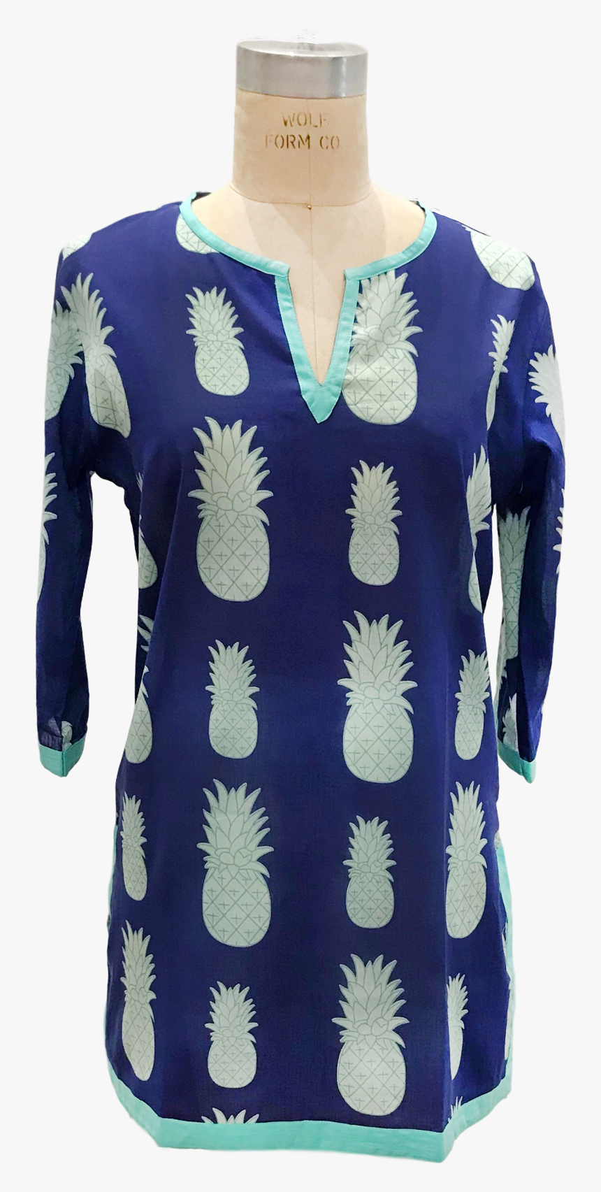 Isabelle Top In Pineapple Print Cotton - Day Dress, HD Png Download, Free Download