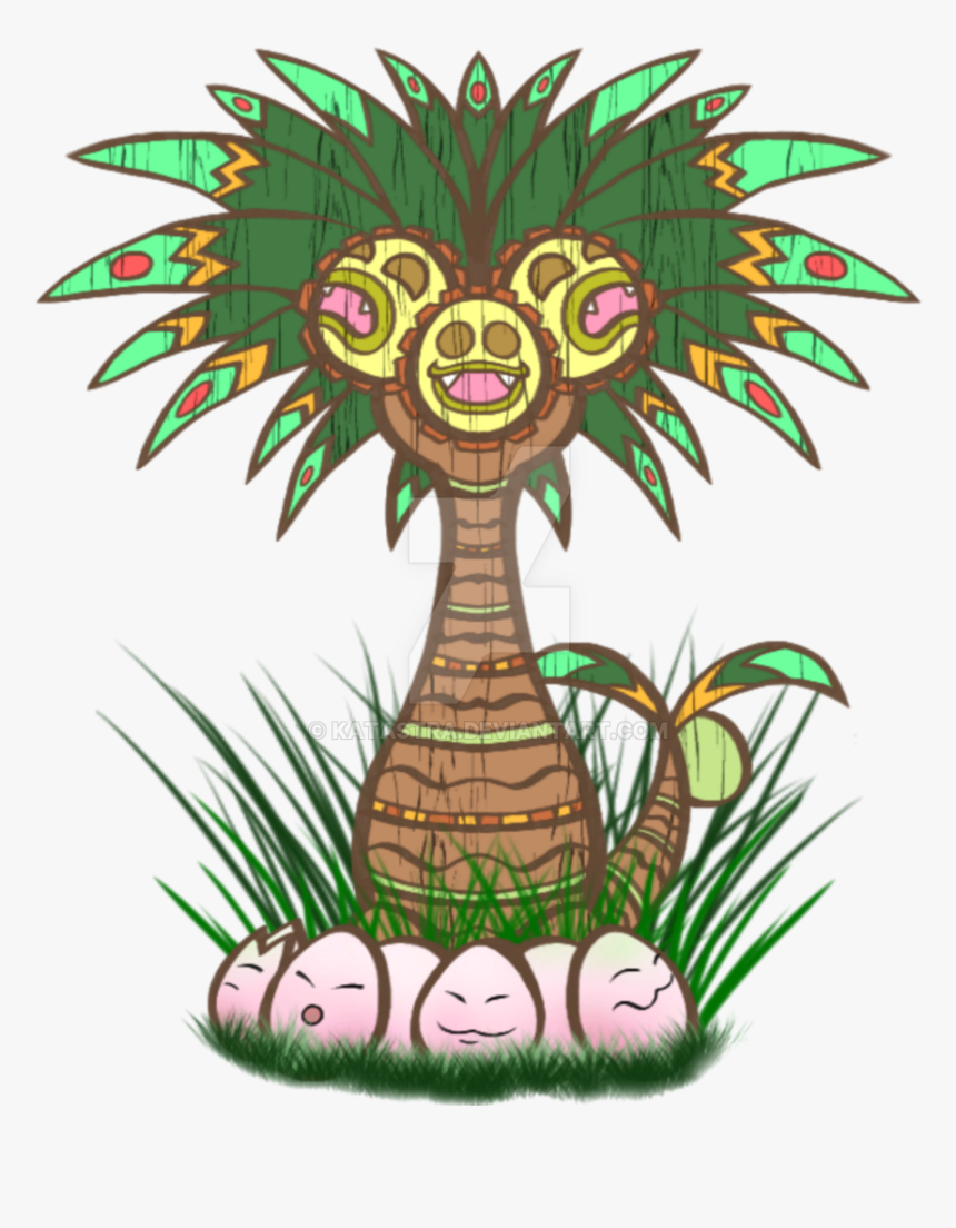 28 Collection Of Alolan Exeggutor Drawing - Exeggutor Tiki, HD Png Download, Free Download