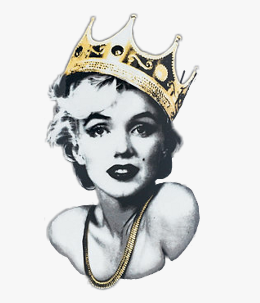Scqueen Queen Crown Marilynmonroe Marilyn Monroe Marily - Marilyn Monroe Painting On Canvas High Detail, HD Png Download, Free Download