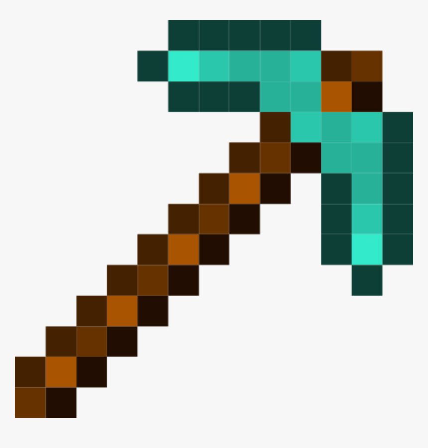 Minecraft Diamond Pickaxe, HD Png Download, Free Download