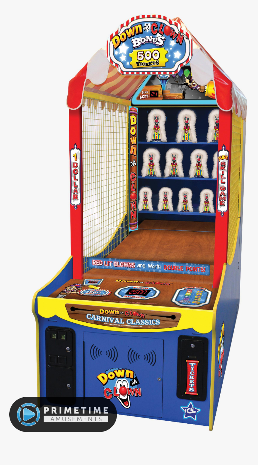 Down The Clown Redemption Arcade Game - Down The Clown Arcade Game, HD Png Download, Free Download