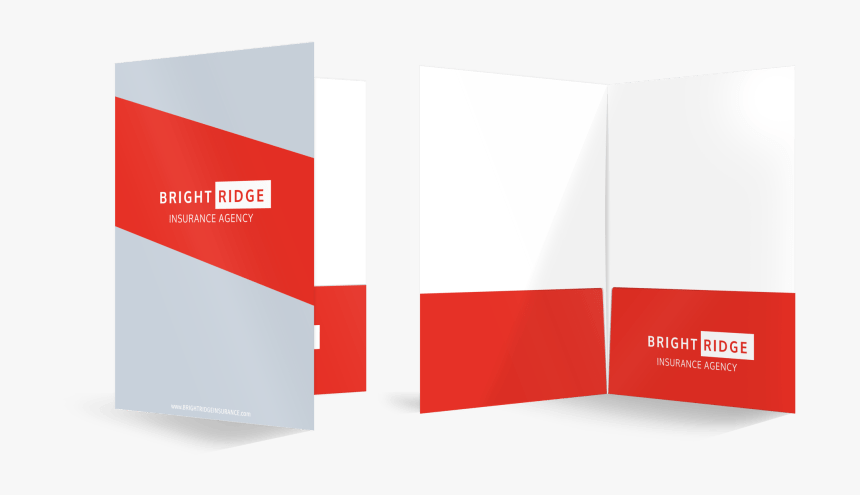 Bright Ridge Insurance Agency Pocket Folder Template - Insurance Folders, HD Png Download, Free Download