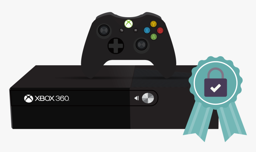 Xbox 360 With A Padlock Badge - Joystick, HD Png Download, Free Download