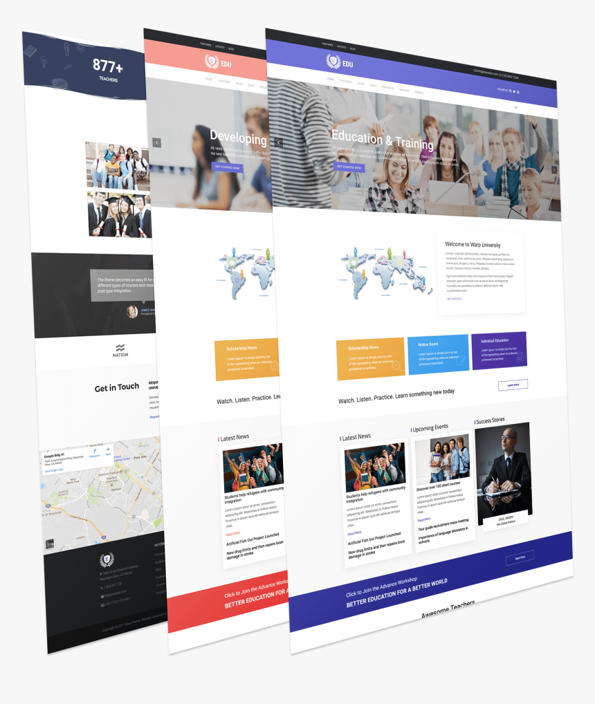 Responsive Education Wordpress Theme - Poster, HD Png Download, Free Download