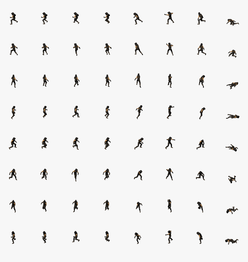 The Sprite Animation In My Simple Easeljs Script Is - Run Animation Sprite  Sheet, HD Png Download - kindpng