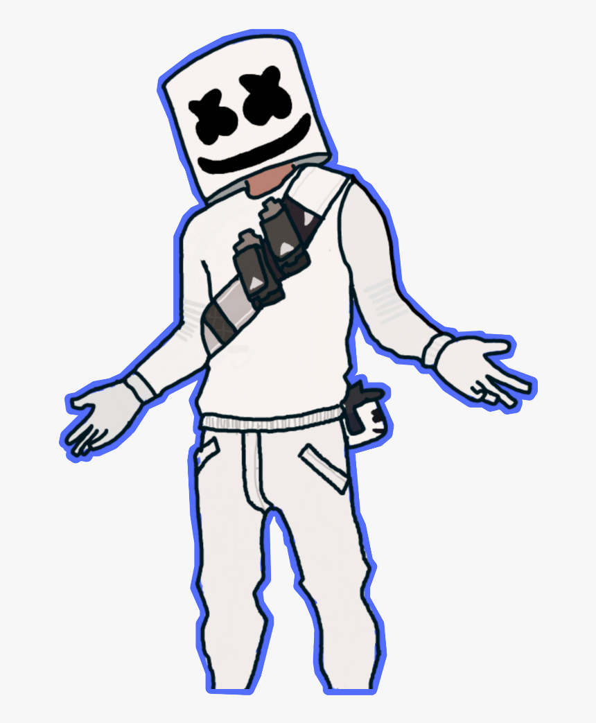 #marshmello - Black & White Fornite Skins Marshmallow, HD Png Download, Free Download