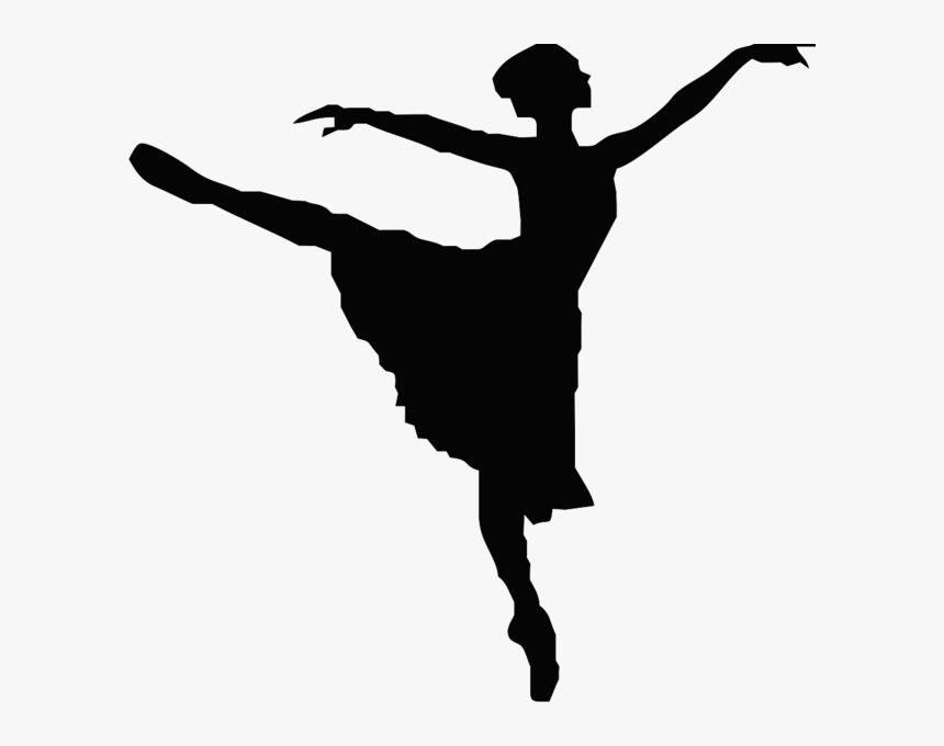 Black And White Dancer Clipart - Ballet Dancer Silhouette, HD Png Download, Free Download