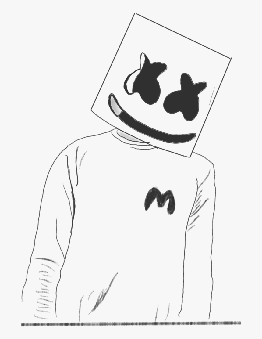 #music #marshmello #star #linedrawing #awesome #new - Cartoon, HD Png Download, Free Download