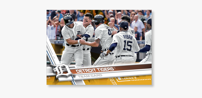 Detroit Tigers 2017 Topps Baseball Series 2 Team Cards - Baseball Player, HD Png Download, Free Download