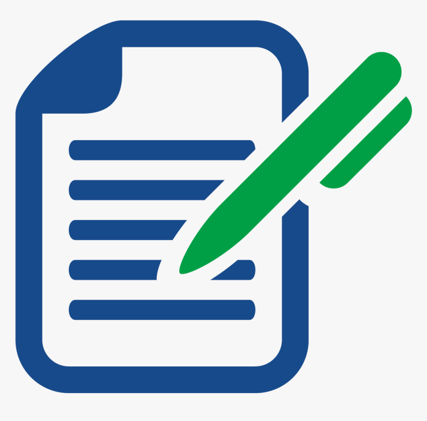 Document With Pen Icon, HD Png Download, Free Download