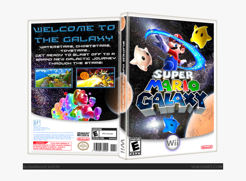 Super Mario Galaxy Box Art Cover - Super Mario Galaxy 2, HD Png Download, Free Download